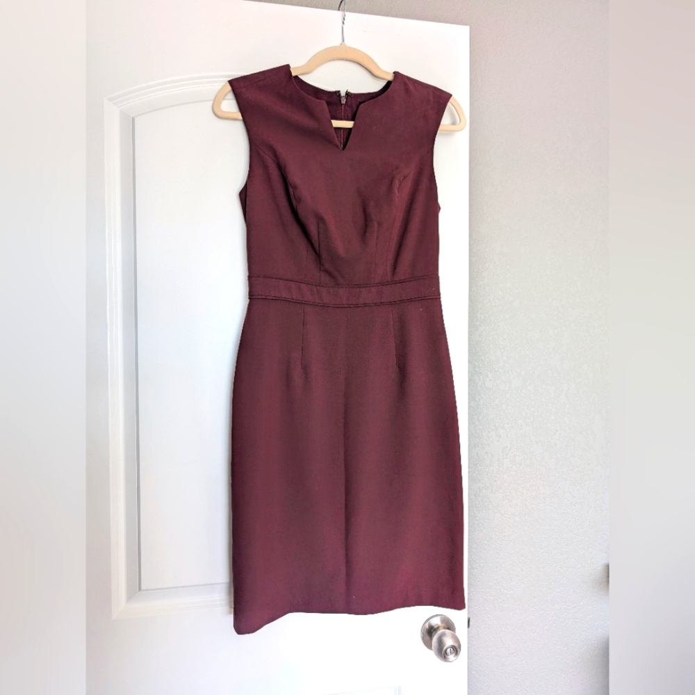 Burgundy Sheath Dress, size 0